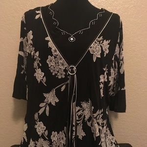 Black & White Blouse